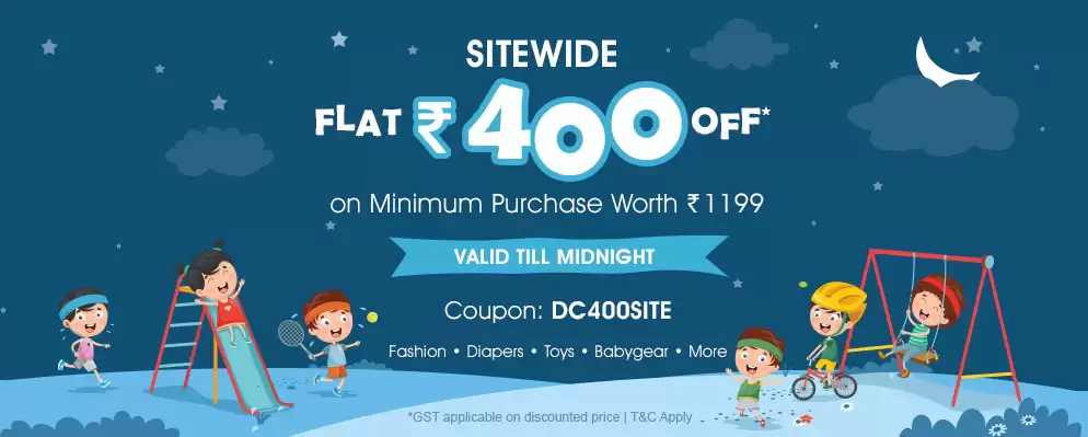 Grab Flat Rs. 400 Off On Minimum Purchases Worth Rs. 1199 With This Discount Coupon At Firstcry