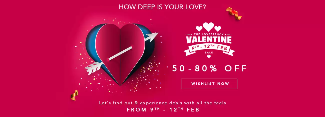 Get Upto 80% Off At Jabong Valentine Sale Starting 9th Feb
