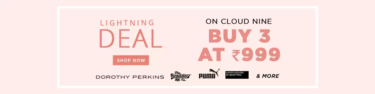Buy 3 Items From Top Brands In Just Rs.999 At Jabong