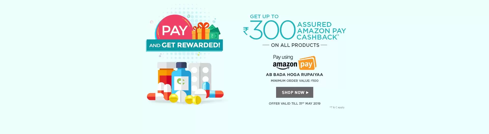Get Upto Rs.300 Cashback At Netmeds Pay Via Amazon Pay