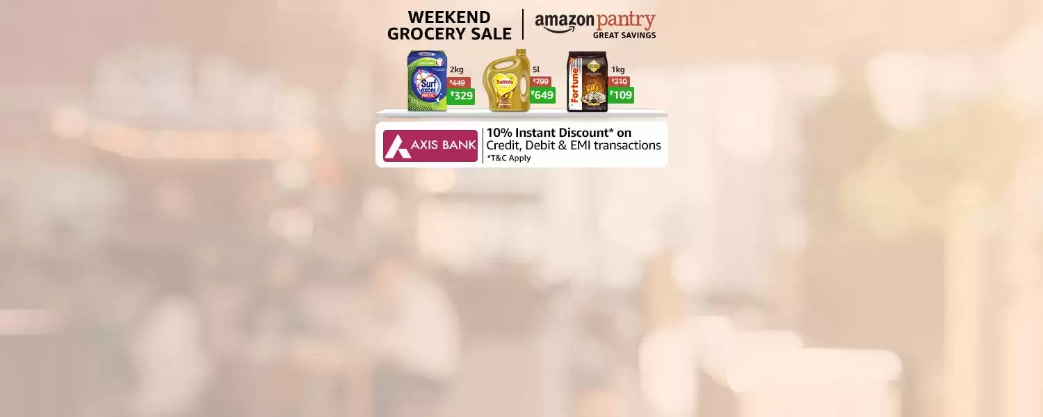 Get 10% Discount On Using Axis Bank For Order Of Pantry Products At Amazon India