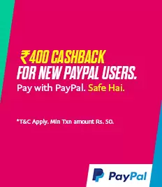 Transact With Paypal At Bookmyshow Get 50% Cashback Up To Rs. 400