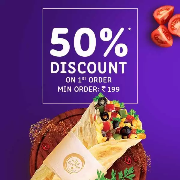 Get 50% Off On 1st Order With This Discount Coupon At Faasos