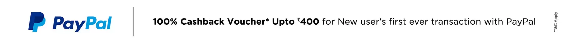 Get 100% Cashback Voucher Of Rs. 400 For New Paypal Users On First Ever Transaction At Myntra