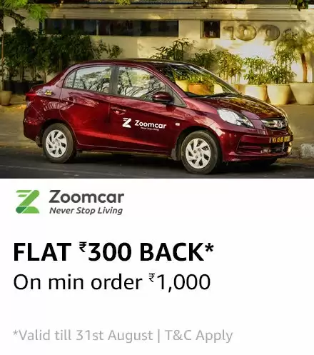 Get Extra Rs. 300 Cashback At Zoomcar Pay Via Amazon Pay
