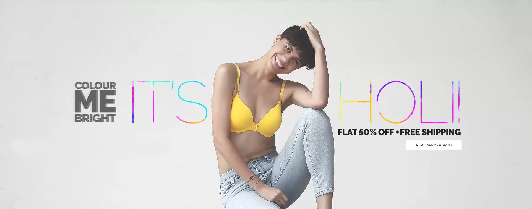 Get Flat 50% Off + Get Free Shipping At Zivame Holi Deal Page
