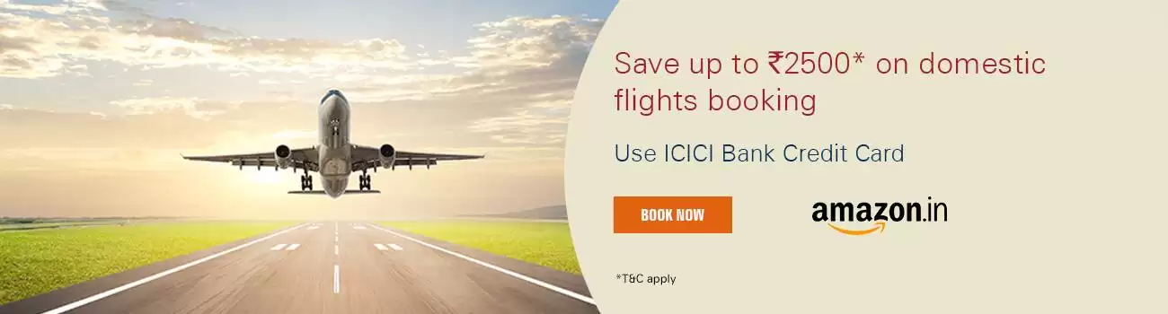 Get 15% Up To Rs 1500 As Amazon Pay Balance On Domestic Flight Booking At Amazon India Use Your Icici Bank Credit Card