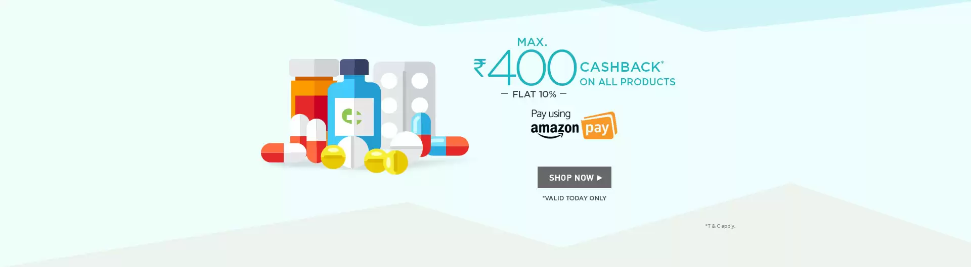 Get 10% Off Upto Rs. 400 At Netmeds Pay Via Amazon Pay At Netmeds