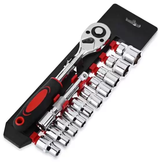 Order In Just $11.9 12pcs 1/4-inch ( 6.3mm ) Socket Set Ratchet Wrench Extension Rod Combo Tools Kit At Joybuy Deal Page