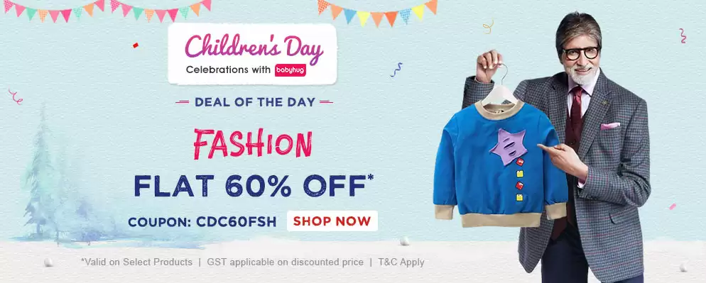 Flat 60% Off On Select Fashion Range With This Discount Coupon At Firstcry