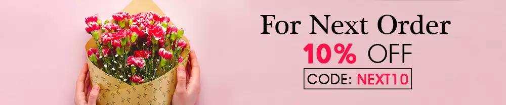 Get Extra 10% Off On Your Second Order Of The Month With This Discount Coupon At Floweraura