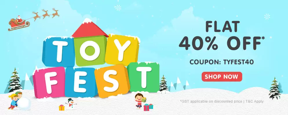 Enjoy Flat 40% Off On Entire Toys Range With This Discount Coupon At Firstcry
