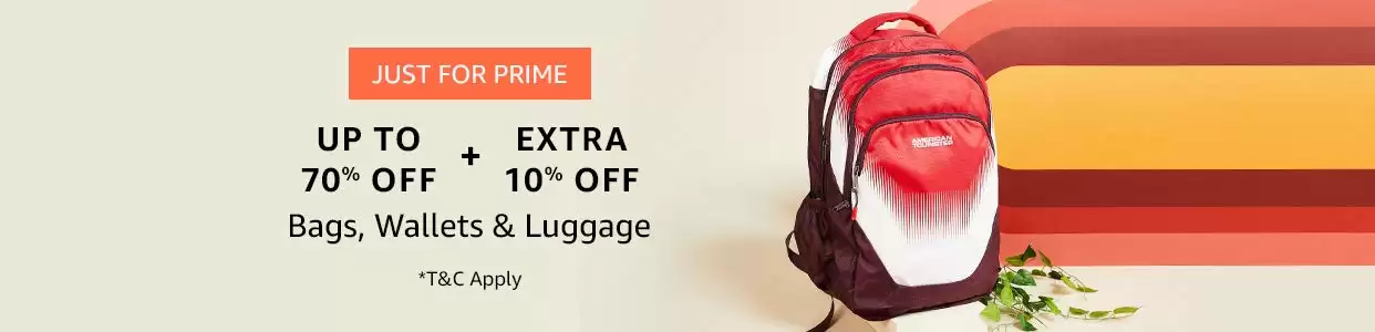 Get Extra 10% Off On Bags & Luggage At Amazon India Deal Page