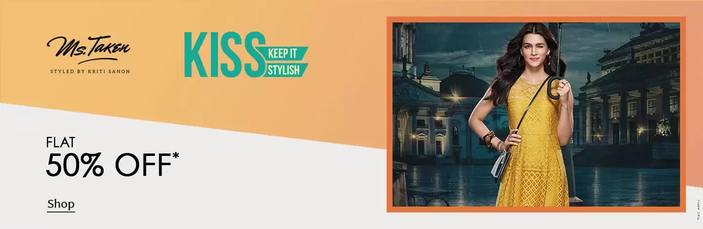 Grab Flat 50% Off On Miss. Taken Styles , Styled By Kriti Sanon At Ajio Deal Page