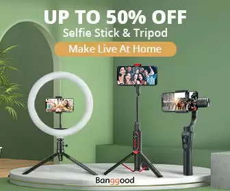 Enjoy Upto 50% Discount On Selfie Stick & Tripod With This Discount Coupon At Banggood