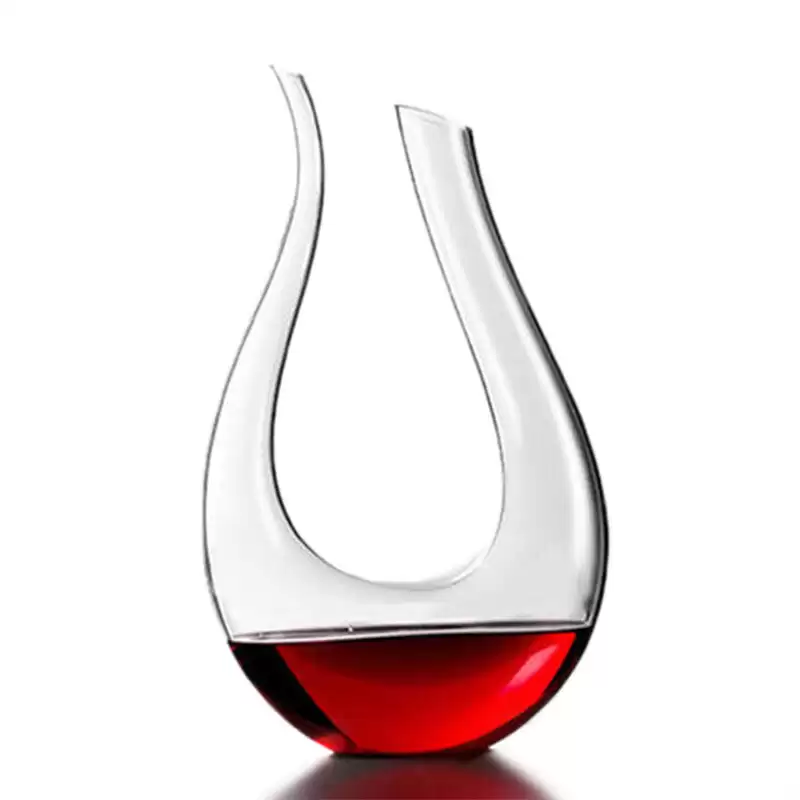 Order In Just $15.55 / €14.25 1200ml Luxurious Crystal Glass U-shaped Horn Wine Decanter Wine Pourer Red Wine Carafe Aerator With This Coupon At Banggood