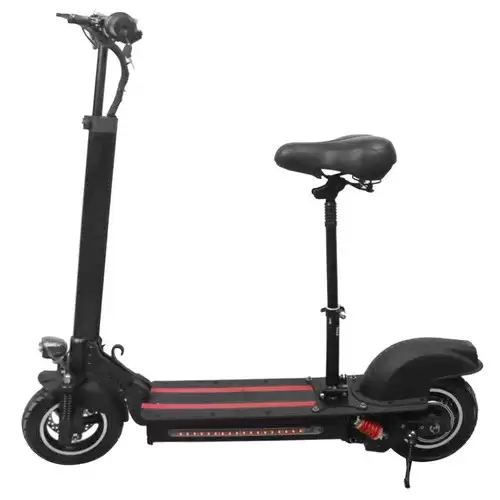 Pay Only $539.99 For Gyl003 10 Inch Folding Electric Scooter 600w Brushless Motor Max Speed 35km/h Disc Brake 12ah Lithium Battery Up To 35km Range Smart Display With Seat - Black With This Coupon Code At Geekbuying
