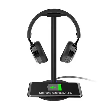 Order In Just $15.99 New Bee Nb-z2 2-in-1 Function Headphone Stand/holder Storage Tools With Wireless Fast Charging Pad For Smartphone With This Coupon At Banggood