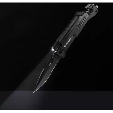 Order In Just $13.99 / €12.45 Jiuxun Multi-function Assisted Folding Edc Knife Tool Serrated Blade Flashlight Outdoor Emergency Survival Tools Kit Knife From Xiaomi Youpin With This Coupon At Banggood