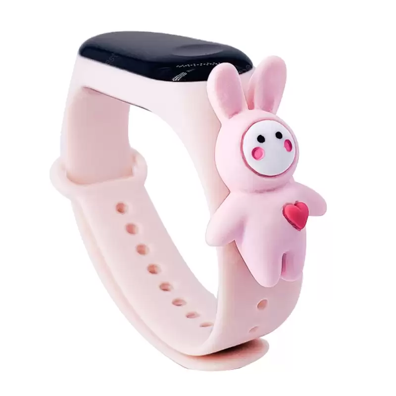 Order In Just $9.99 For Cute Miband 4 Strap Replacement Silicone Mi 4 Band Straps Toy Mi Band 3 Strap For Xiaomi Miband 3/4 Band Accessories Nfc - Pink Rabbit At Gearbest With This Coupon