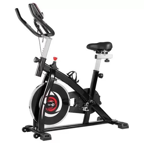 Order In Just $178.99 Indoor Cycling Bike With 4-way Adjustable Handle & Seat, Home Fitness Stationary Aerobic Portable Spinning Bike - Red Black With This Discount Coupon At Geekbuying