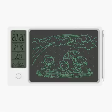 Order In Just $21.99 Newyes 9.5 Inch Lcd Writing Tablet Weather Pad Accurately Temperature Humidity Sensor Calendar Alarm Clock Protable And Durable Digital Drawing Board School Bussiness Kids Writing Pad With This Coupon At Banggood