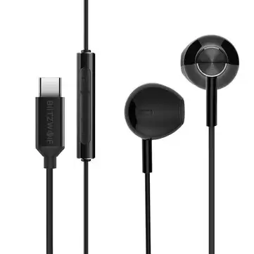 Order In Just $12.59 Blitzwolf Bw-es5 Type-c Earphone Half In-ear Wired Earbuds With This Coupon At Banggood