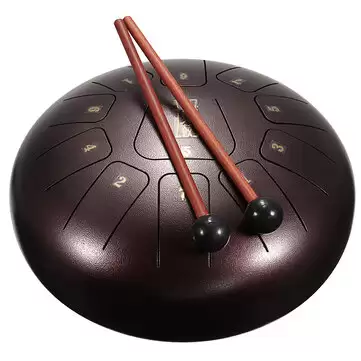 Order In Just $49.49 10% Off For 10'' Steel Tongue Drum Handpan D Major 11 Notes Hand Tankdrum With Bag Mallets With This Coupon At Banggood