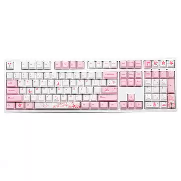 Order In Just $47.99 108/130 Keys Pink White Cherry Keycap Set Cherry Profile Pbt Sublimation Keycaps For Mechanical Keyboard With This Coupon At Banggood