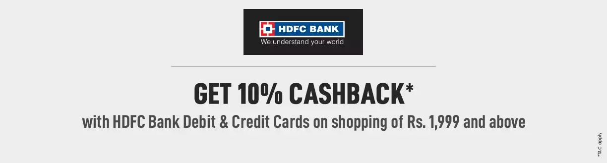 Get Up To 10% Cash Back Up To Rs 300 On All Hdfc Debit And Credit Cards At Ajio