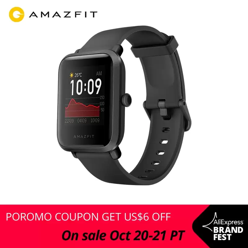 Get $5 Discount On Smartwatch Global Amazfit Bip S With This Discount Coupon At Aliexpress