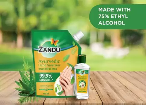 Enjoy Buy 1 Get 1 Offer On Zandu Hand Sanitiser At Zanducare.Com Deal Page