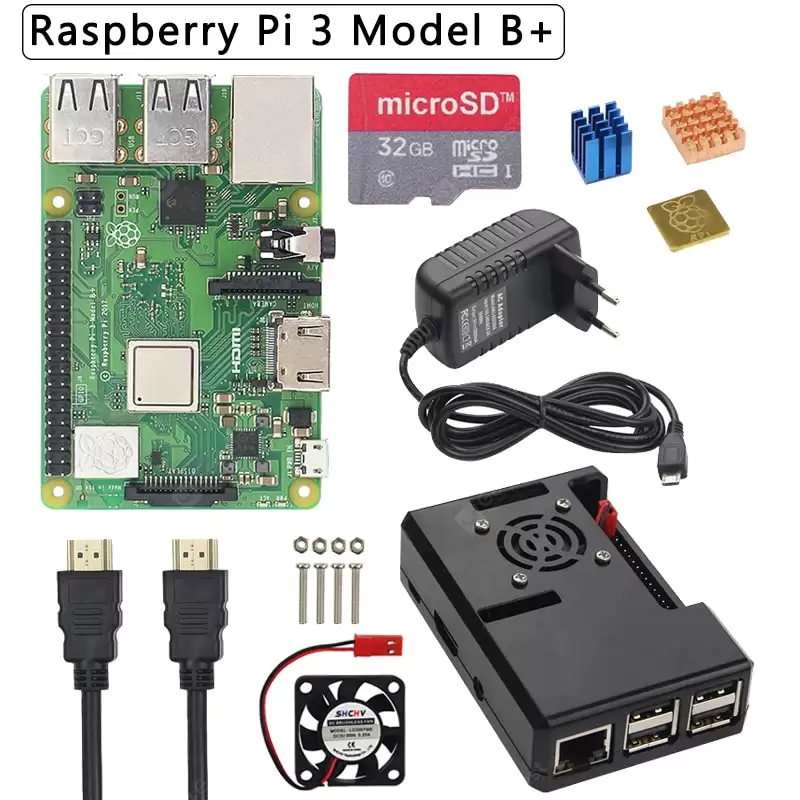 Order In Just $59.00 Raspberry Pi 3 Model B+ Plus Starter Kit + Abs Case + 32 Gb Sd Card + 3a Npower Adapter + Cooling Fan + Heat Sink + Hdmi Cable At Gearbest With This Coupon