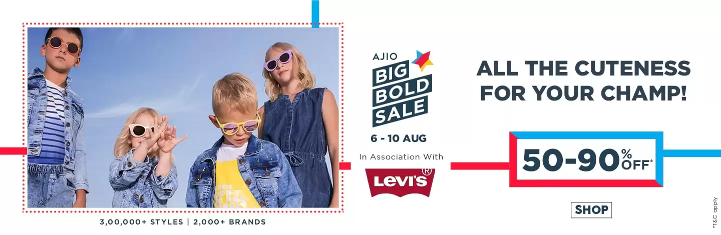 Grab Upto 90% Off Till 10 August At Ajio Deal Page