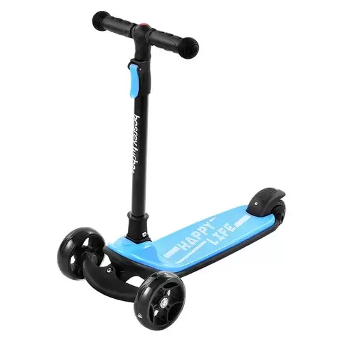 Pay Only $44.99 For Kick Scooter Glide Scooter With Extra Wide Pu Light-up Wheels And 4 Adjustable Heights For Children From 3-12 Years Blue With This Coupon Code At Geekbuying