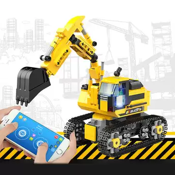 Order In Just $40.49 10% Off For 580pcs Diy Technic Rc Excavator 2.4ghz Remote Control Tracked Program Engineer Car Blocks Building Model Toys With This Coupon At Banggood