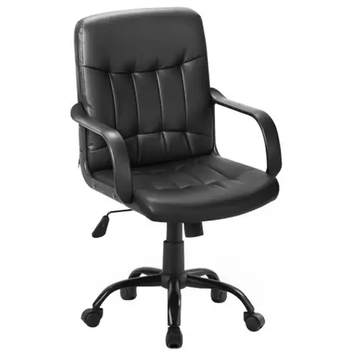 Order In Just $99.99 Modernluxe Artificial Leather Swivel Chair Height Adjustable Max Load 100kg For Office Living Room - Black With This Discount Coupon At Geekbuying