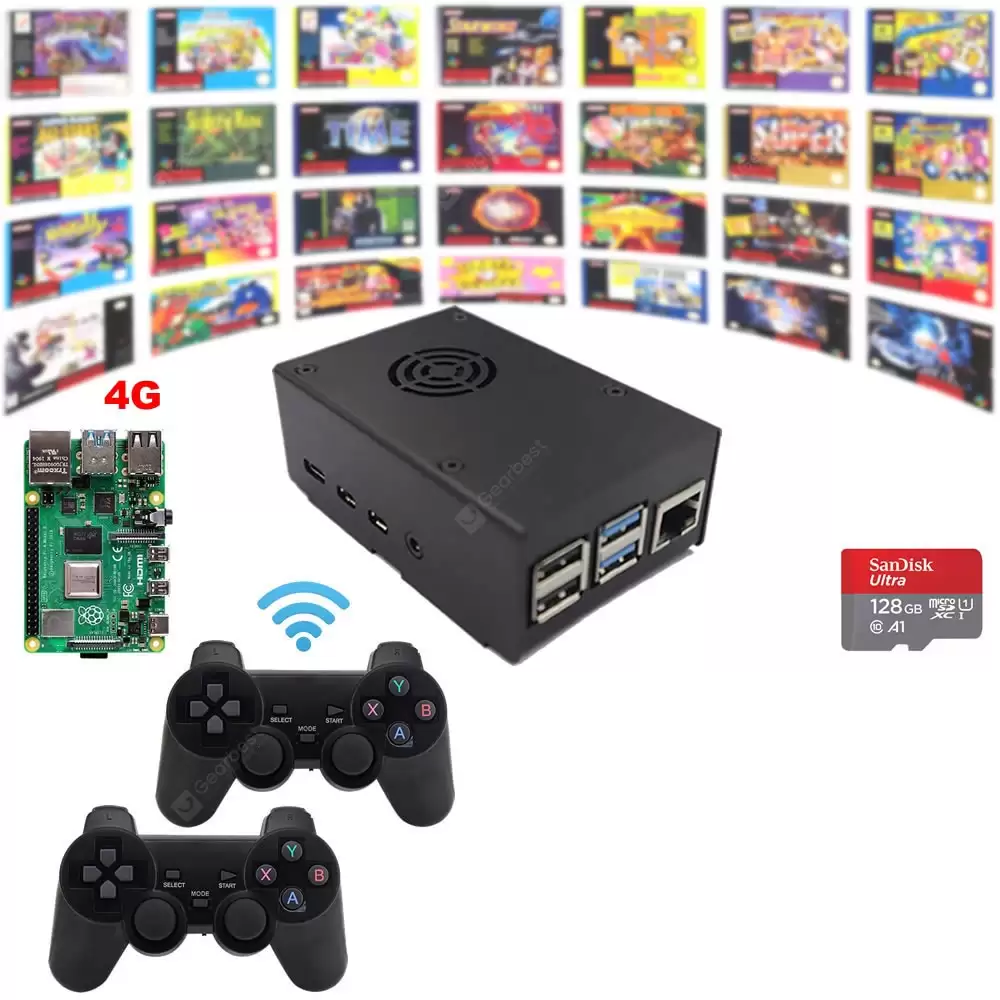 Order In Just $174.99 Raspberry Pi 4 Model B 4g Game Kit Wireless Retro Game Console Fully Nloaded Assembled Plug Play At Gearbest With This Coupon