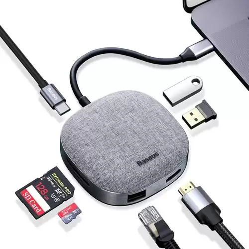 Pay Only $37.99 For Baseus 7 In 1 Multifunction Hub Adapter With 2 X Usb 3.0 / Type-c / 4k Output / Rj45 Internet Port / Memory Card Readers For Macbook Air / Macbook Pro / Macbook 12 / Huawei Matebook / Ipad Pro / Samsung Galaxy Tab - Dark Grey With This Coupon Code At Geekbuying