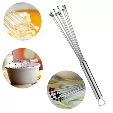 Order In Just $5.09 / €7.21 Stainless Steel Ball Whisk Egg Beater Hand Stirrer Mixer Cream Sauce Whipping With This Coupon At Banggood