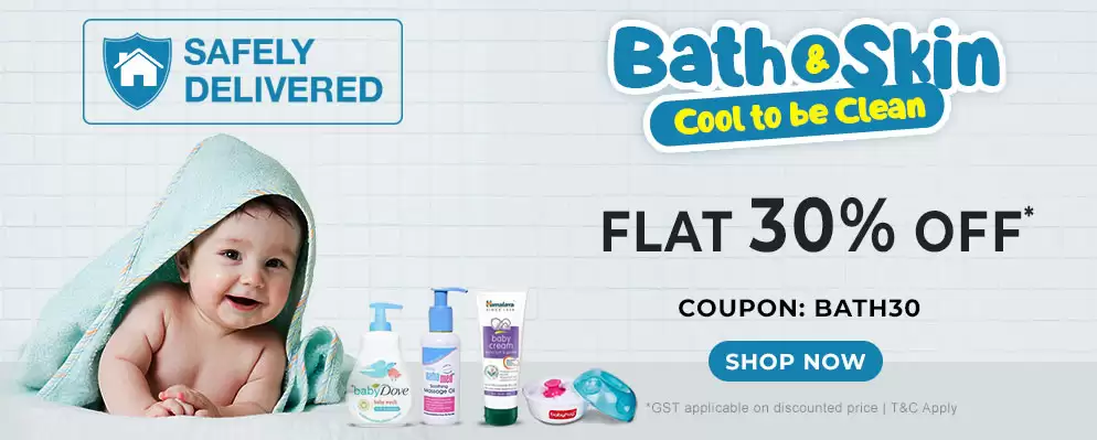 Enjoy Flat 30% Off On Entire Bath & Skin Care With This Discount Coupon At Firstcry