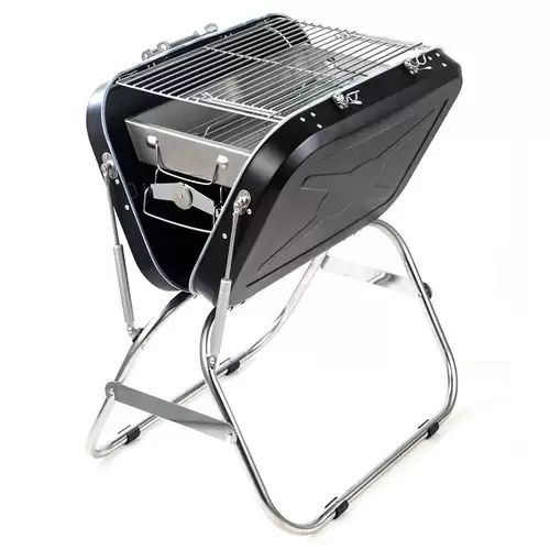 Pay Only $109.99 For Portable Foldable Charcoal Grill Stainless Steel Material Adjustable Grate Height For Outdoor Camping Terrace Picnic - Black With This Coupon Code At Geekbuying