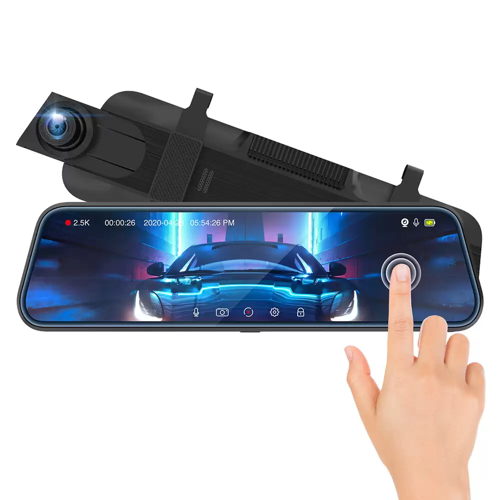 Order In Just $88.19-$96.29 10% Off For Thieye Carview3 Full Hd1080p 2.5k Dvr Camera 10inch Touch Screen Video Recorder With Dual Lens Mirror Rearview Dash Camera With This Coupon At Banggood