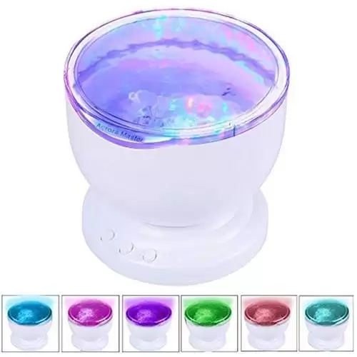 Pay Only $22.99 For Aurora Master Night Light Ocean Wave Projector Music Player Speaker Led Night Light Colorful Sky Starry - White/us Plug With This Coupon Code At Geekbuying