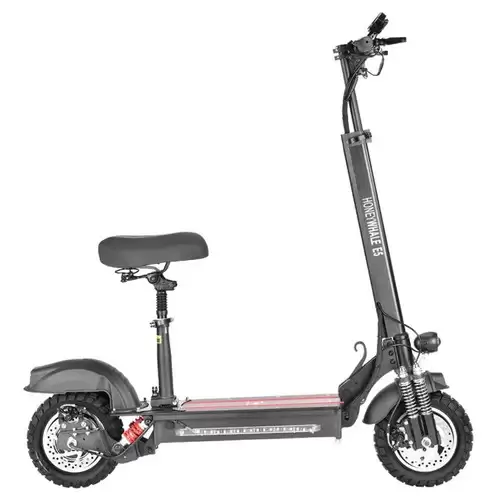 Pay Only $500-10.00 For Honey Whale E5 Off-road Electric Folding Scooter 48v 10ah Battery 600w Motor 10 Inch Tire 40km/h Max Speed 35-40km Mileage E-abs Double Discs Brake Rear Light With Seat With This Coupon Code At Geekbuying