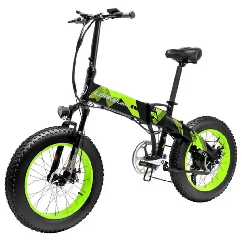 Pay Only $1100-20.00 For Lankeleisi X2000 Plus Folding Electric Bike Bicycle 48v 10.4ah 1000w 20x4.0 Inch Fat Tire Aluminum Alloy Frame Shimano Gear Shift Max Speed 35km/h Ip54 90km Mileage Range - Black Green With This Coupon Code At Geekbuying