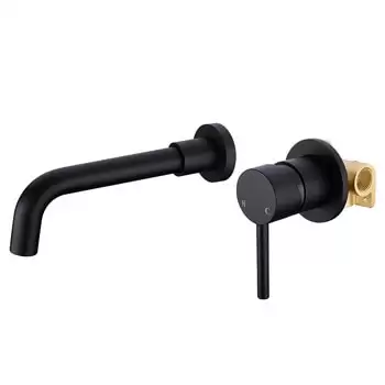 Order In Just $34.96 Brass Matte Black Bathroom Sink Faucet Tap Hot Cold Wash Basin Water Swivel Spout Wall Mounted Bath Mixer Brushed Rose Gold At Aliexpress Deal Page