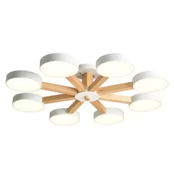 Order In Just $74.48 Botimi 220v Led Chandelier For Living Room Modern White Round Lustre Wooden Bedroom Lighting Simple Surface Mounted Chandeliers At Aliexpress Deal Page