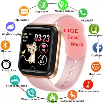 Order In Just $17.09 Lige Smart Watch Women Sports Smart Bracelet Ip67 Waterproof Watch Pedometer Heart Rate Monitor Led Color Screen For Android Ios At Aliexpress Deal Page