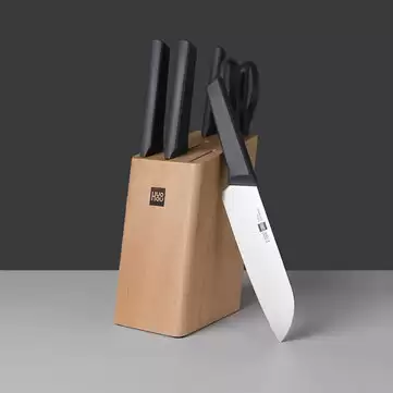 Pay Only $39.99 For Huohou 4 Pcs Non-Stick Stainless Steel Kitchen Knife Set Chef Knife Chopper Cleaver Slicer Fruit Knife Blade From Xiaomi Youpin At Banggood